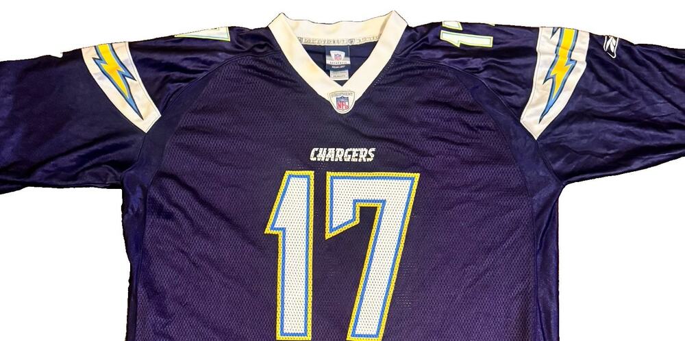 Vintage Reebok NFL San Diego Chargers Phillip Rivers #17 Jersey Size 2XL.
